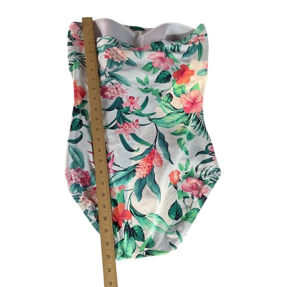 NWT Tommy Bahama Womens Tropical Floral Bandeau One-Piece Swimsuit Size 12 NEW - Picture 6 of 10